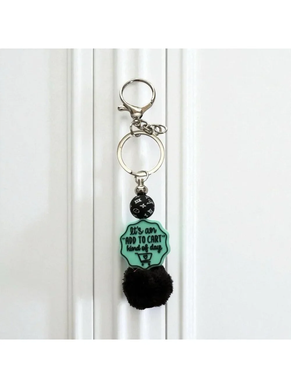 Handmade Keychain-Purse Clip-Shopping Themed